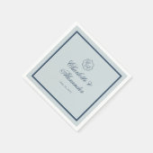 Coastal Wedding Dusty Blue Classic Napkin Servet (Hoek)