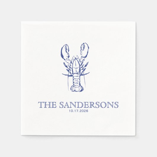 Coastal Wedding Napkin Servet (Voorkant)