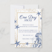 Coastal Wedding Nautical Rehearsal Dinner Bedankkaart (Voorkant)