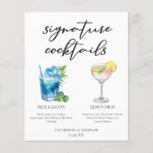 Coastal Wedding Signature Cocktails Menu (Voorkant)