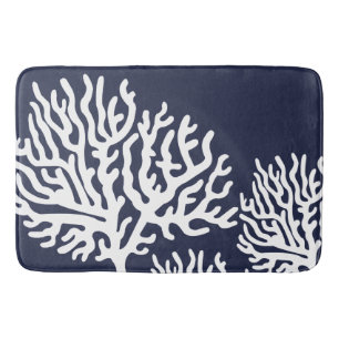 Coastal White Coral Branches Badmat