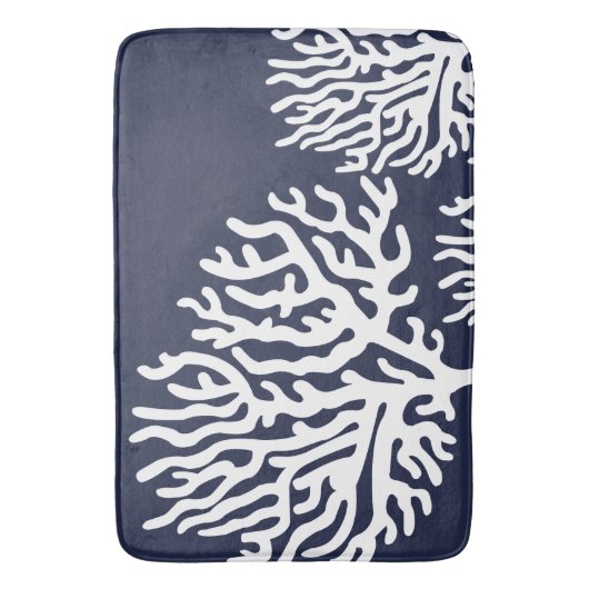 Coastal White Coral Branches Badmat (Voorkant Verticaal)