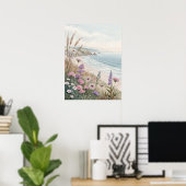 Coastal Wildflower Beach Poster (Thuiskantoor)