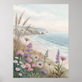 Coastal Wildflower Beach Poster (Voorkant)
