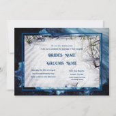 Coastal Windswept Beach Ocean Wedding Kaart (Voorkant)