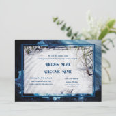 Coastal Windswept Beach Ocean Wedding Kaart (Staand voorkant)