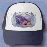 Coastal Yelapa aan Puerto Vist 1620 Trucker Pet<br><div class="desc">Schilderij "Coastal Yelapa to Puerto 1620" Collectie Wilt u de zon uit uw ogen houden? Aangepaste petten zijn de perfecte manier om aan deze behoefte en meer te voldoen. Pas de voorkant aan en creëer is een onmisbaar accessoire dat je nooit zult achterlaten! Personaliseer op de productpagina of klik op...</div>