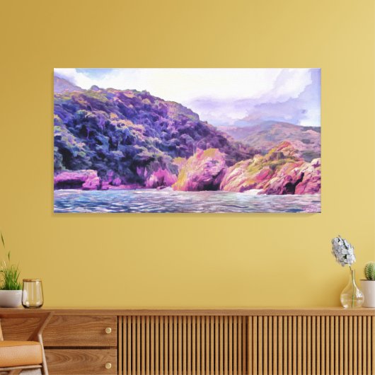 Coastal Yelapa tot Puerto 1620 Art Canvas Afdruk (Insitu (Woonkamer))