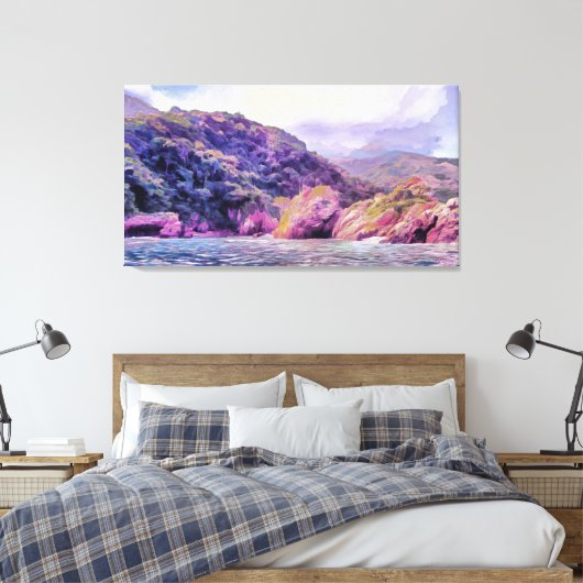 Coastal Yelapa tot Puerto 1620 Art Canvas Afdruk (Insitu (Slaapkamer))