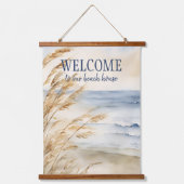Coastal Zee Oats Welkom Hangend Wandkleed (Voorkant)