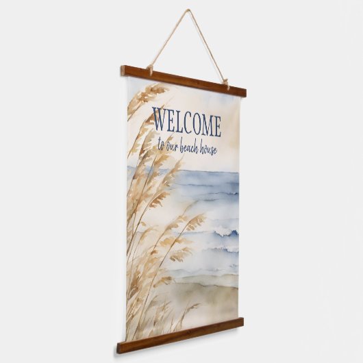 Coastal Zee Oats Welkom Hangend Wandkleed (Gebogen)