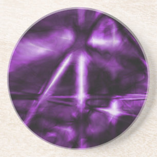 Coaster 4.25", Zandsteen Bovenkant, Kurk Onderkant Onderzetter