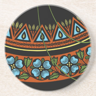 Coaster 4.25", Zandsteen Bovenkant, Kurk Onderkant Onderzetter
