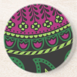 Coaster 4.25", Zandsteen Bovenkant, Kurk Onderkant Onderzetter