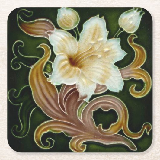 coaster cardboard art nouveau kartonnen onderzetters (Voorkant)