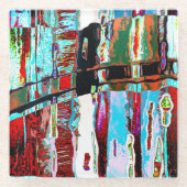 Coaster – Collapse Reflection Abstract Design Glazen Onderzetter (Voorkant)