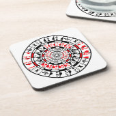 Coaster Dartboard Card Design Bier Onderzetter (Linkerzijde)
