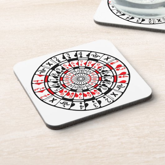 Coaster Dartboard Card Design Bier Onderzetter (Linkerzijde)