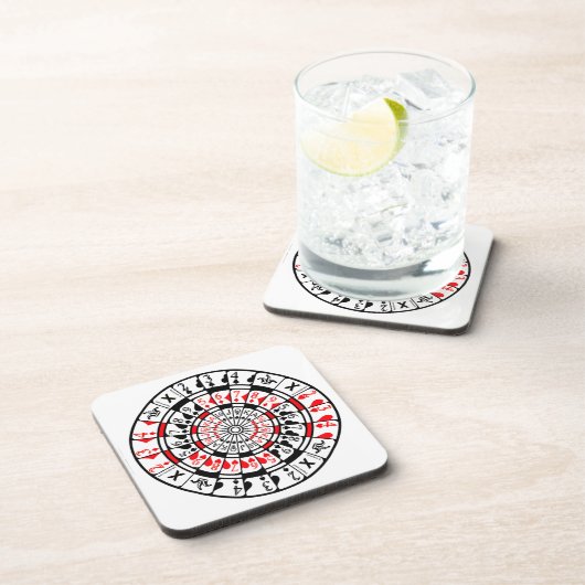 Coaster Dartboard Card Design Bier Onderzetter (Rechterzijde)