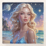 Coaster Glazen Onderzetter<br><div class="desc">Step into a realm of enchantment and elegance with this exclusive fantasy-inspired design. Each artwork features a radiant muse adorned in celestial jewels, ethereal gowns, and glowing accents — a celebration of divine femininity and magical beauty. Perfect for prints, apparel, accessories, or digital collections, this piece brings a touch of...</div>
