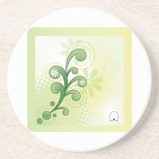 Coaster-Green 컵받침-그린 Zandsteen Onderzetter (Voorkant)