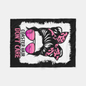 Coaster Hair Don't Care Roller Coaster Messy Bun T Fleece Deken (Voorkant (Horizontaal))