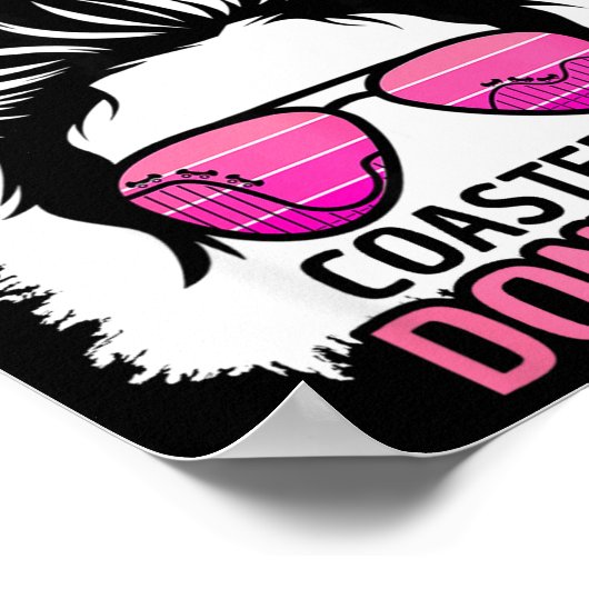 Coaster Hair Don't Care Roller Coaster Messy Bun T Poster (Hoek)