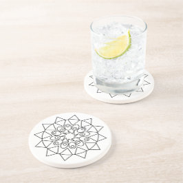 Coaster - Mandala om in te kleuren Zandsteen Onderzetter