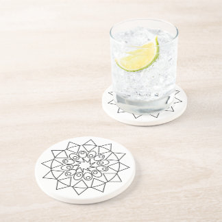 Coaster - Mandala om in te kleuren Zandsteen Onderzetter