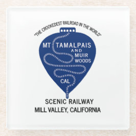Coaster meest scheefspoor Mt Tamalpais Glazen Onderzetter