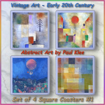 COASTER SET (4) - Kunst van Paul Klee (1879-1940) 