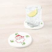 Coaster - Sinterklaas en hulst Zandsteen Onderzetter (Zijkant)
