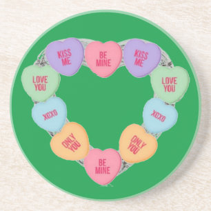 Coaster Snoep Love Hearts Zandsteen Onderzetter