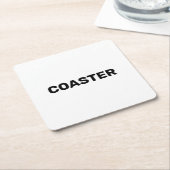Coaster that says coaster kartonnen onderzetters (Schuin)