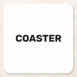 Coaster that says coaster kartonnen onderzetters