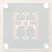 Coaster with Design of Borneo Glazen Onderzetter (Achterkant)