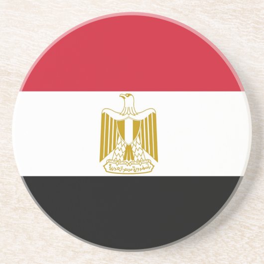 Coaster with Flag of Egypt Zandsteen Onderzetter (Voorkant)