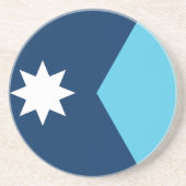 Coaster with Flag of Minnesota, USA Zandsteen Onderzetter (Voorkant)