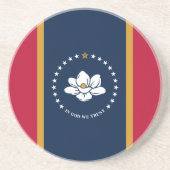 Coaster with Flag of Mississippi State, USA Zandsteen Onderzetter (Voorkant)