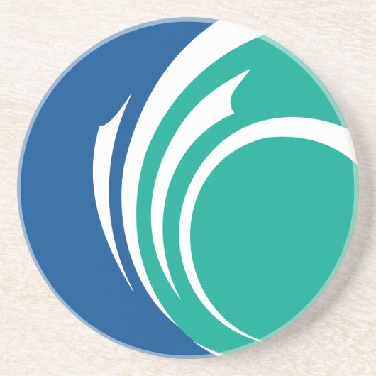 Coaster with Flag of Ottawa, Canada Zandsteen Onderzetter (Voorkant)