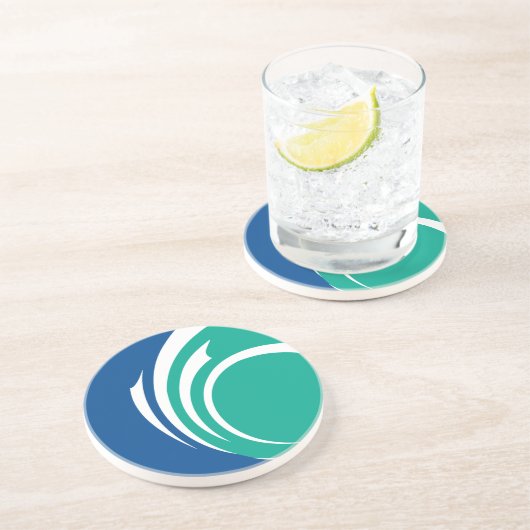 Coaster with Flag of Ottawa, Canada Zandsteen Onderzetter (Zijkant)