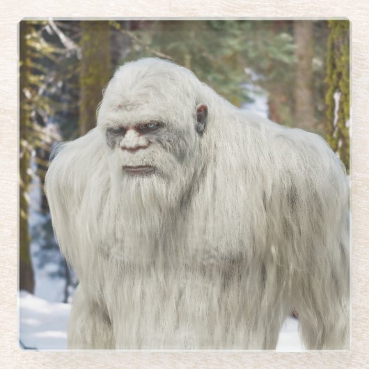 Coasterbigfoot, sasquatch, squatching, booger glazen onderzetter (Voorkant)