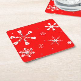 Coasters - Copos de Nieve - Navidad Kartonnen Onderzetters