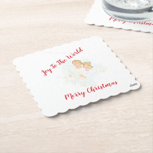 Coasters Merry Christmas . Kartonnen Onderzetters (Gebogen)