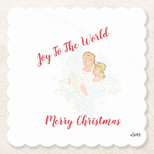 Coasters Merry Christmas . Kartonnen Onderzetters (Voorkant)