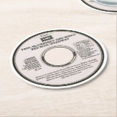 Coasters - Red Rose Ronde Kartonnen Onderzetter (Gebogen)