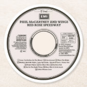 Coasters - Red Rose Ronde Kartonnen Onderzetter (Voorkant)