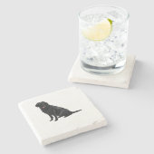 Coasters voor zwarte wasdroger - Aangepaste voorna Stenen Onderzetter (Zijkant)