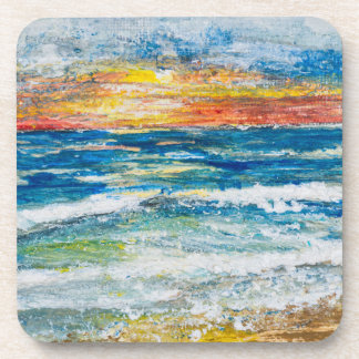 Coasters - Zee golven Zonsondergang Bier Onderzetter