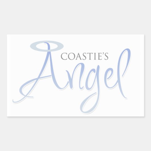 Coastie's Angel Rechthoekige Sticker (Voorkant)